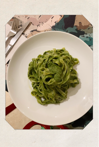 The Most Super Powerful Green Pasta Sauce